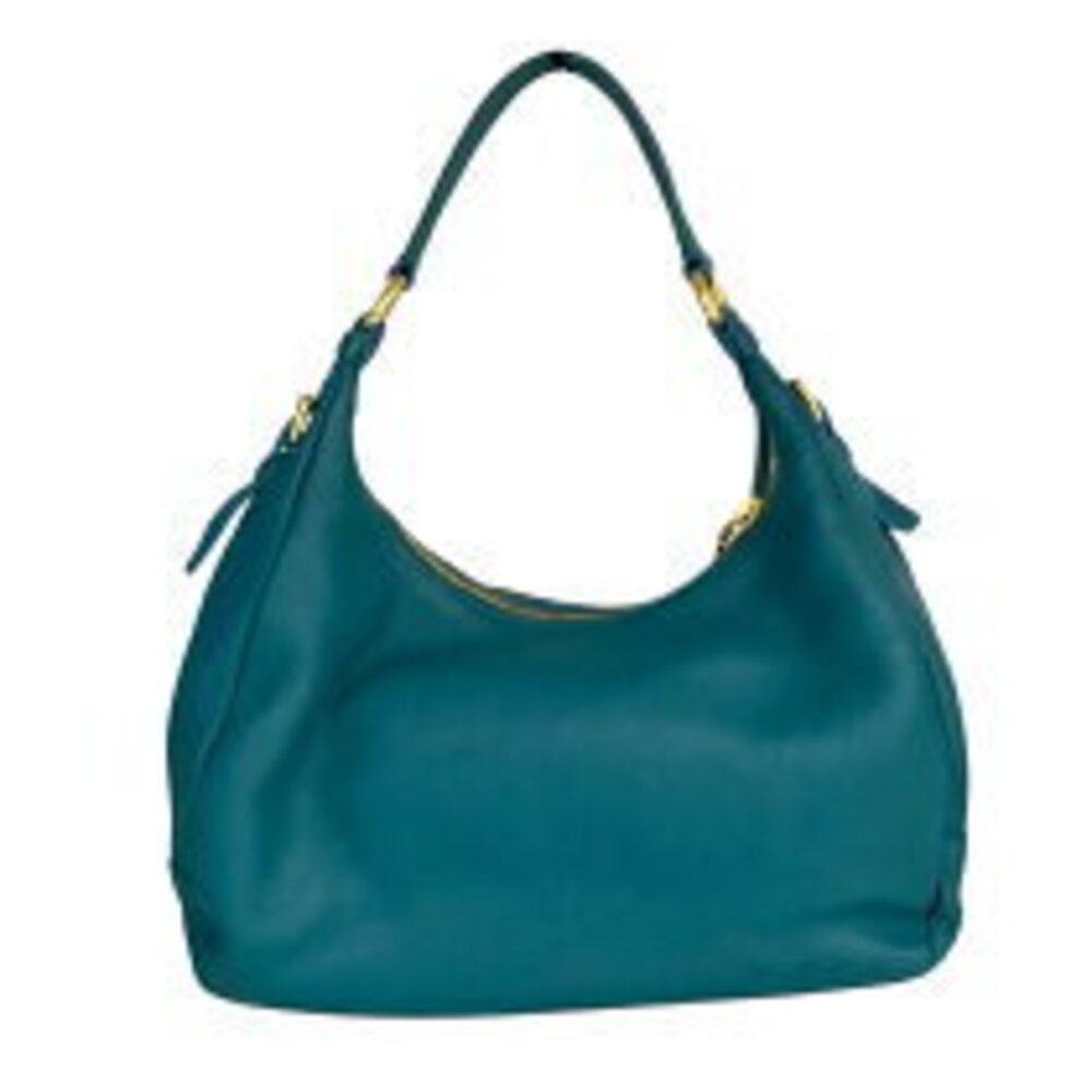 Prada Vitello Dino Semi Shoulder Bag Green Leather - Picture 3 of 10